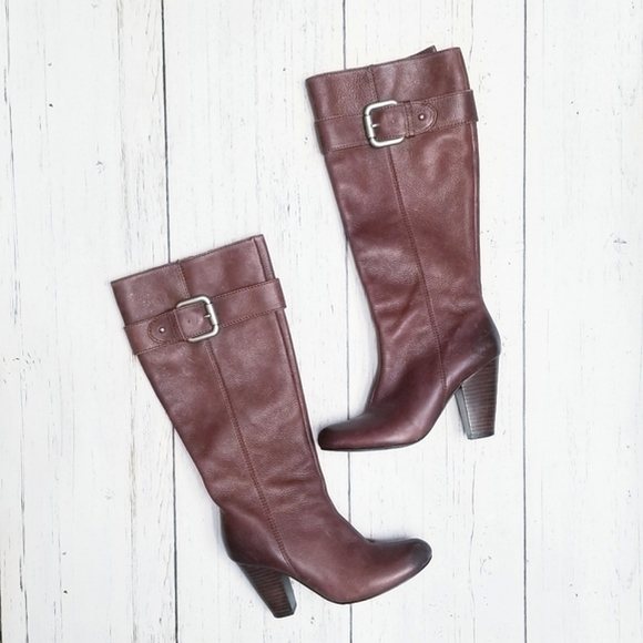 Fossil | Tall | Brown Distressed  |Leather Boots - Picture 1 of 9